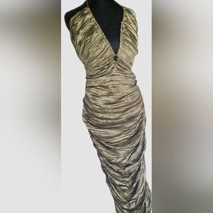 FORE Dress Size M Rouched Halter Tie